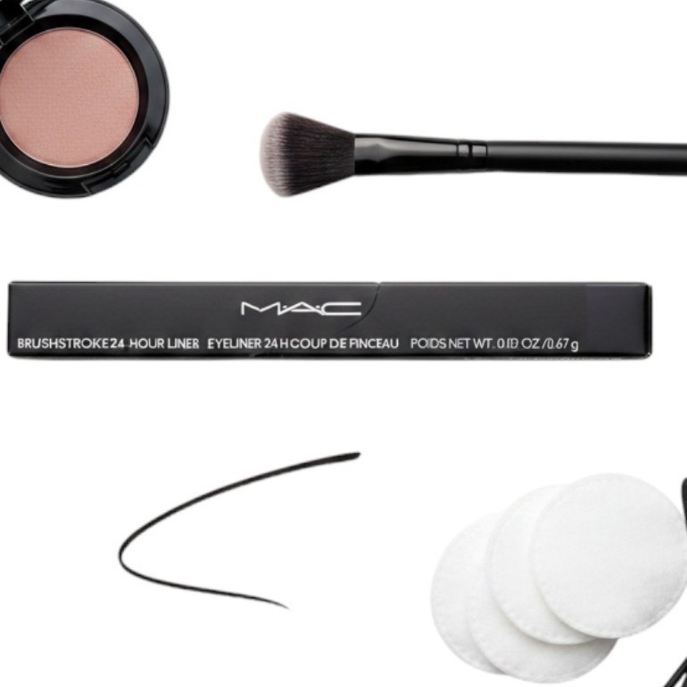 MAC Brushstroke 24-Hour Liner Eyeliner Brushblack 0.02oz 0.67g New in Box